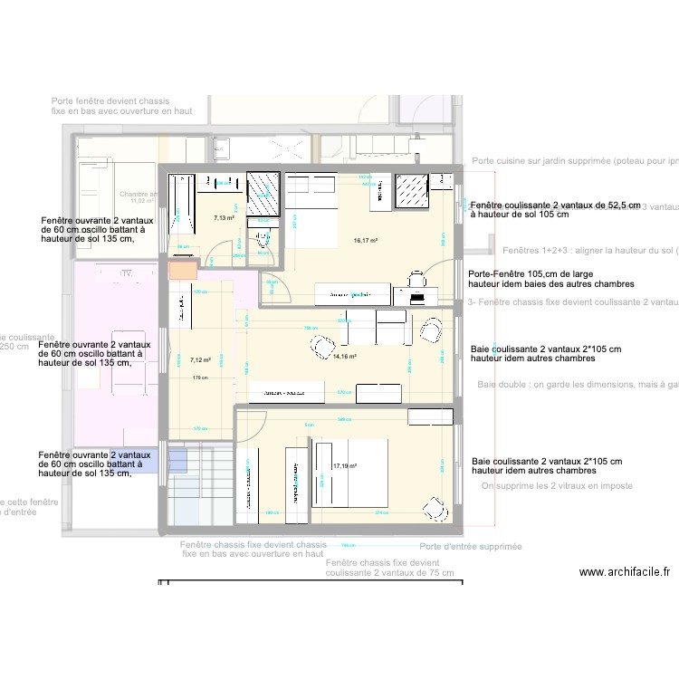 20230307 SDB Bruce & Dressing parents. Plan de 12 pièces et 151 m2