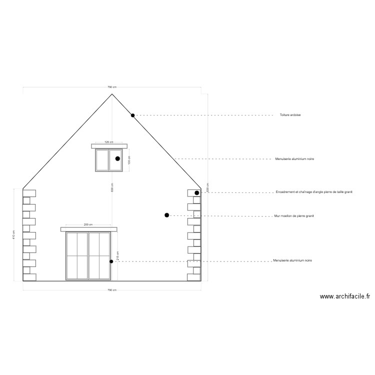 pignon sud. Plan de 0 pièce et 0 m2