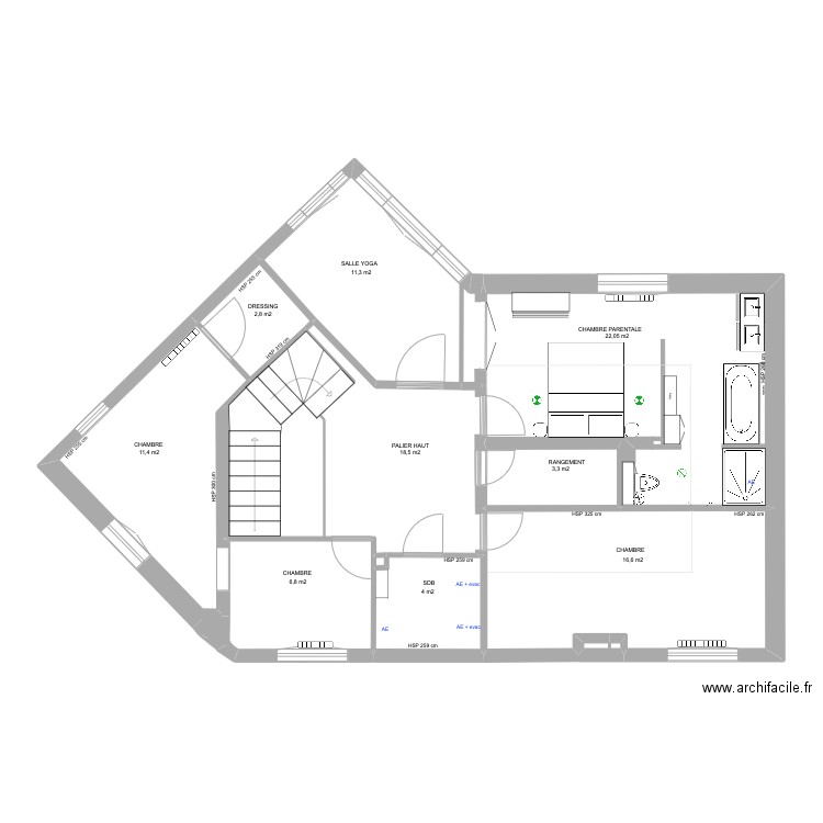 HARTWIG PROJET. Plan de 61 pièces et 742 m2