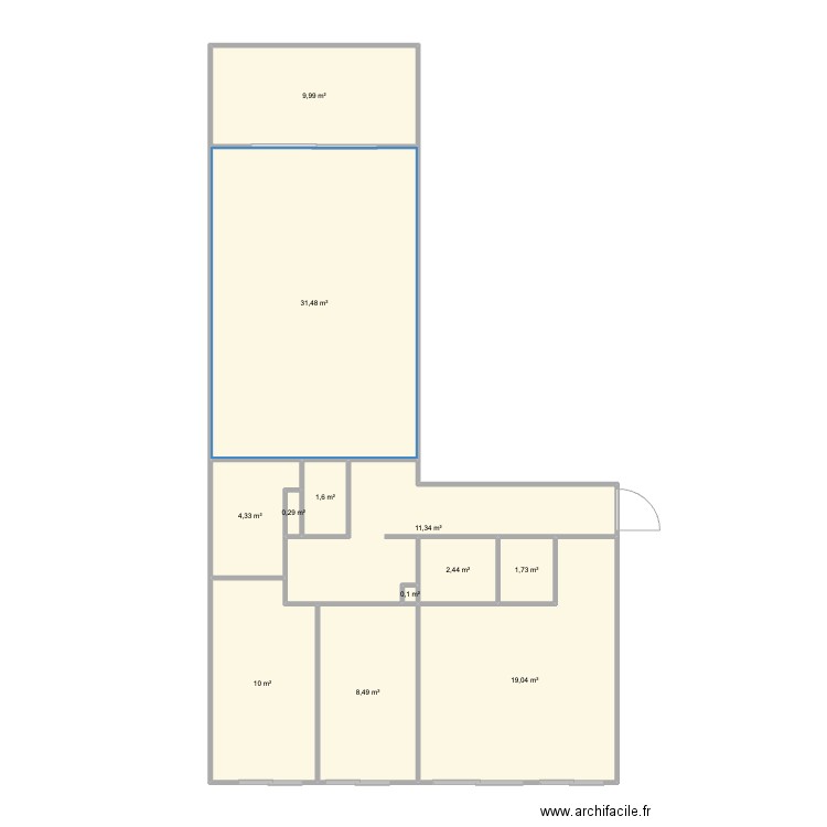 Opale. Plan de 12 pièces et 101 m2