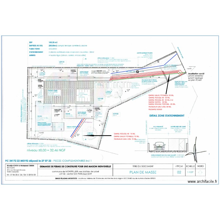 PLAN MASSE RESEAUX. Plan de 0 pièce et 0 m2