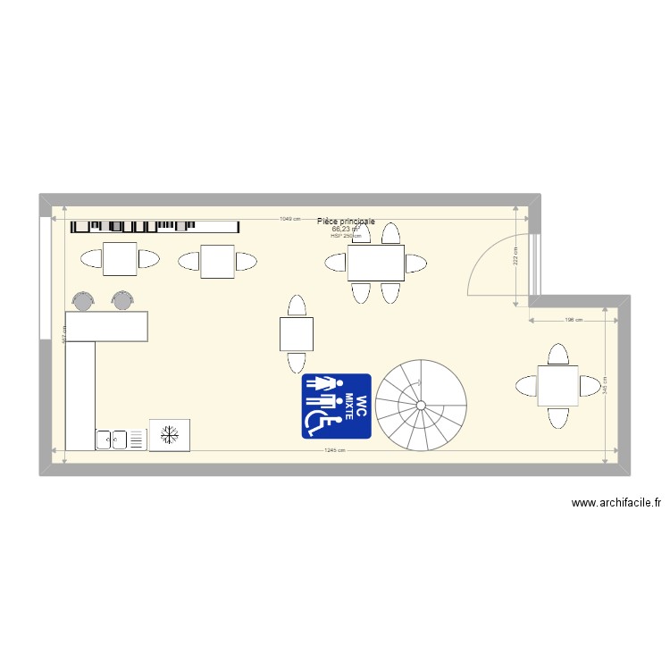 Pièce principale. Plan de 0 pièce et 0 m2