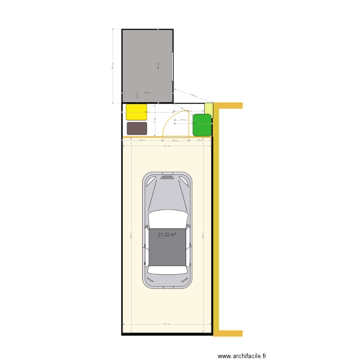 carport-St-Gilles-5. Plan de 1 pièce et 21 m2