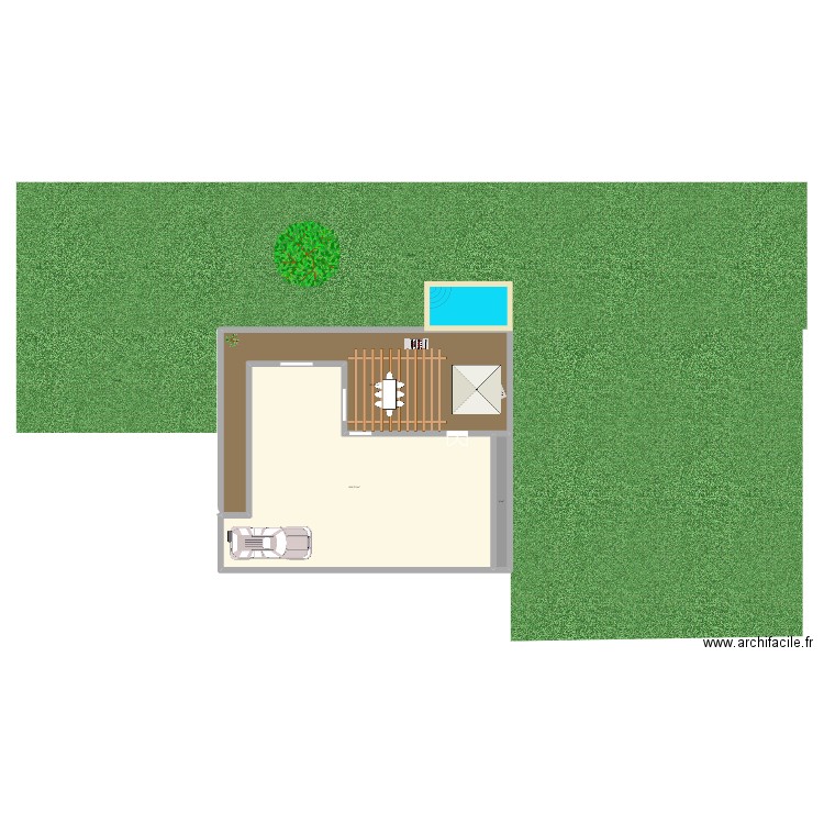 maison. Plan de 3 pièces et 236 m2