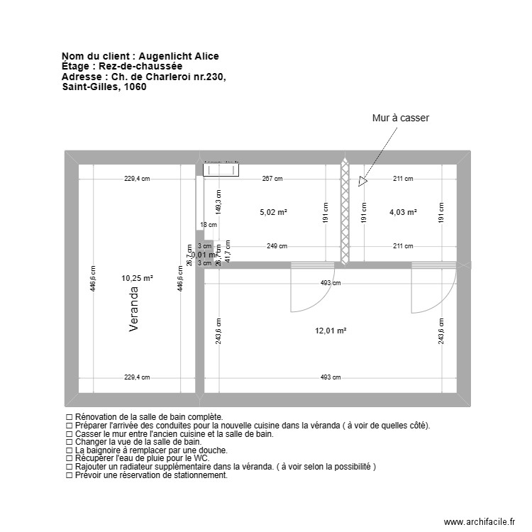 1-Rez-de-ch. Plan de 5 pièces et 31 m2