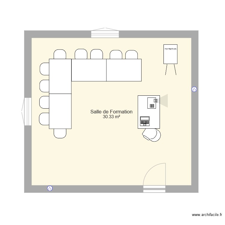 Salle de formation. Plan de 0 pièce et 0 m2