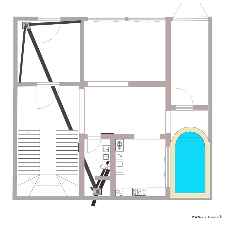 maison. Plan de 0 pièce et 0 m2