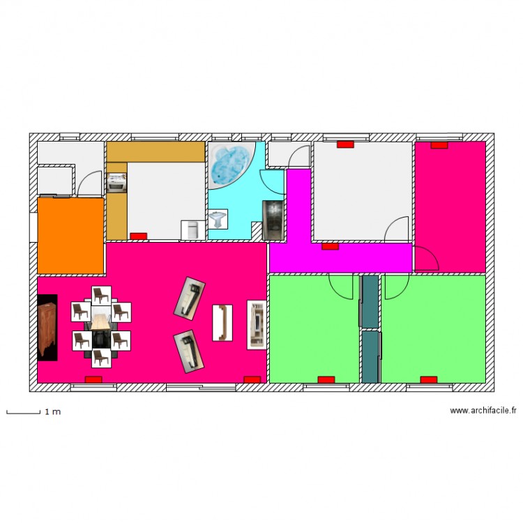 plan maison sdb objet. Plan de 0 pièce et 0 m2