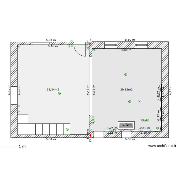 salle à manger cuisine janvier 2015. Plan de 0 pièce et 0 m2