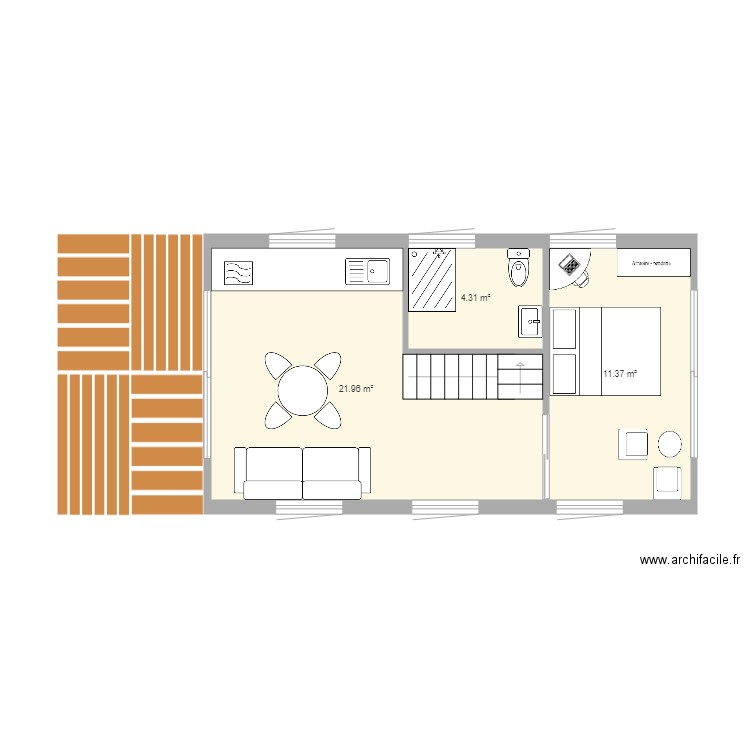 bungalo. Plan de 0 pièce et 0 m2