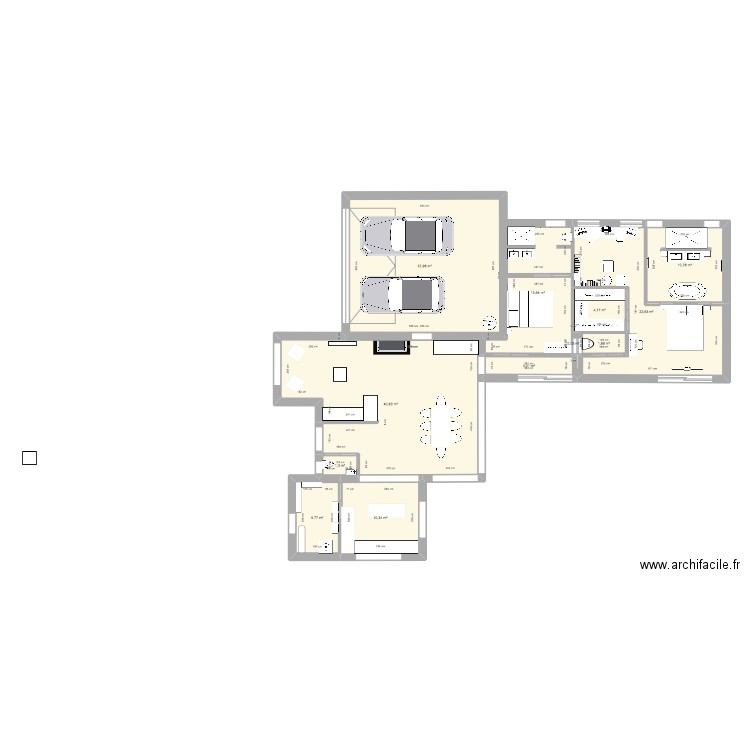 MAISON PEREIRE 1. Plan de 12 pièces et 154 m2