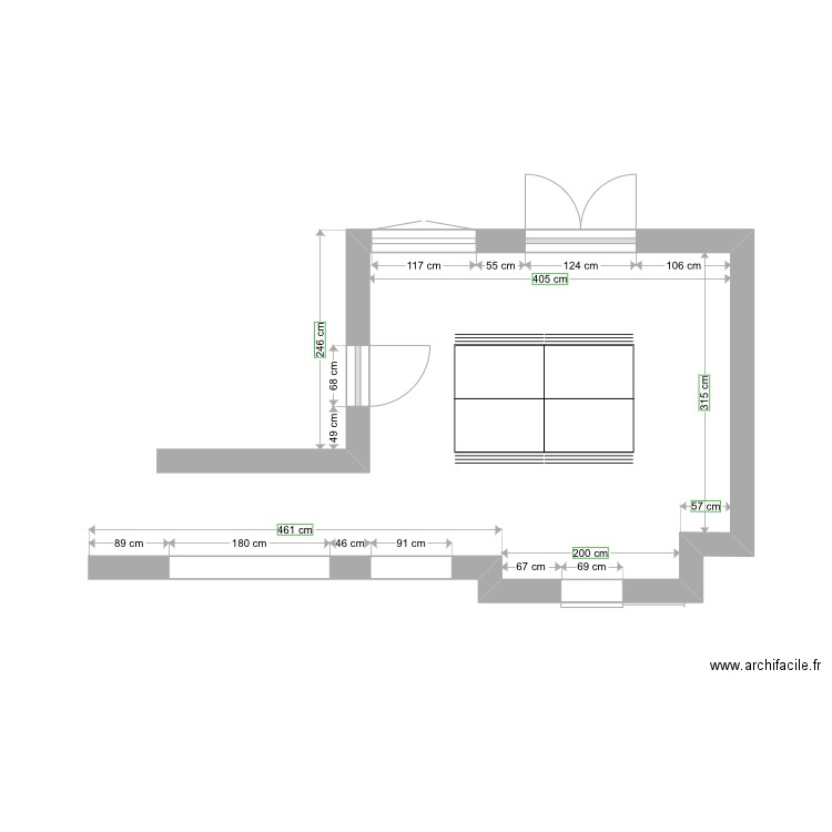 Cuisine 2. Plan de 0 pièce et 0 m2