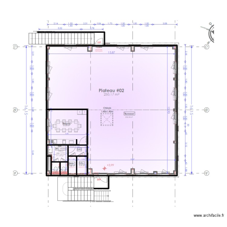 46707-croquis  1er. Plan de 9 pièces et 99 m2