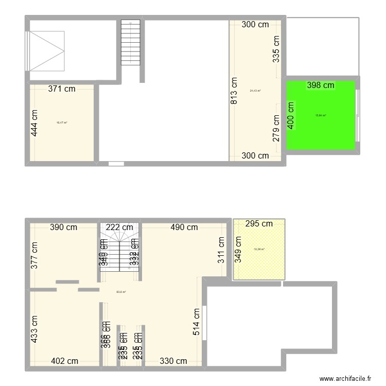 salengro. Plan de 5 pièces et 151 m2