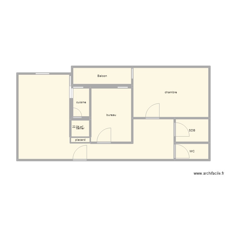 first ppur mesure. Plan de 9 pièces et 52 m2