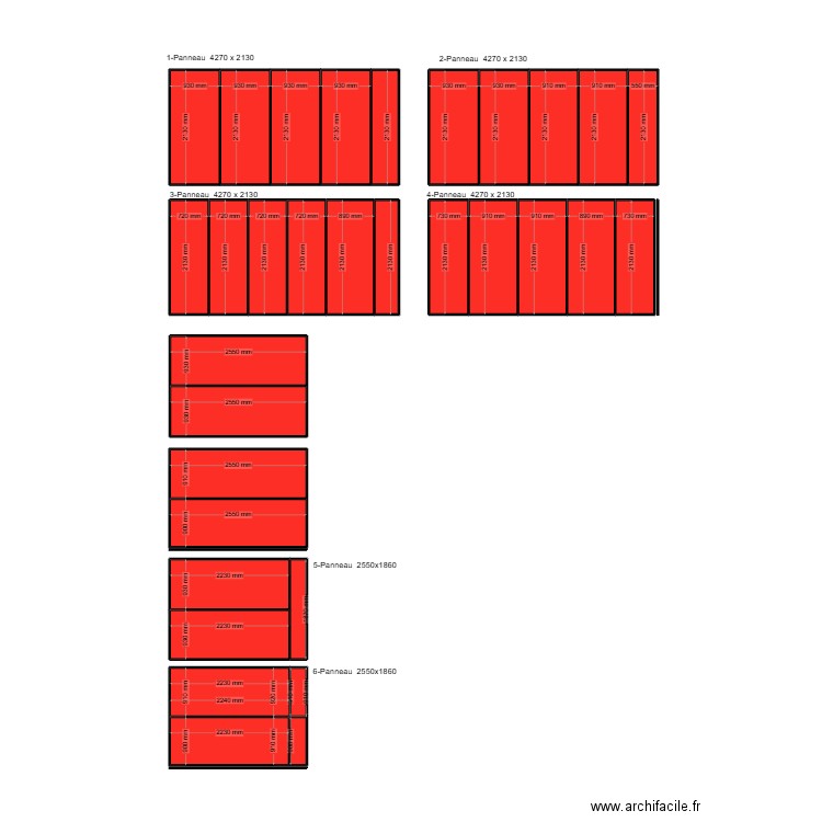 Coupe 1_façade 3. Plan de 31 pièces et 55 m2