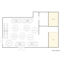 Plan de salle en tables rondes