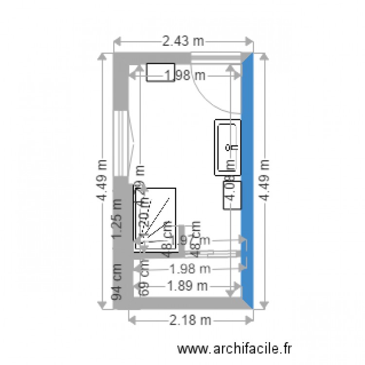 sdb projet. Plan de 0 pièce et 0 m2