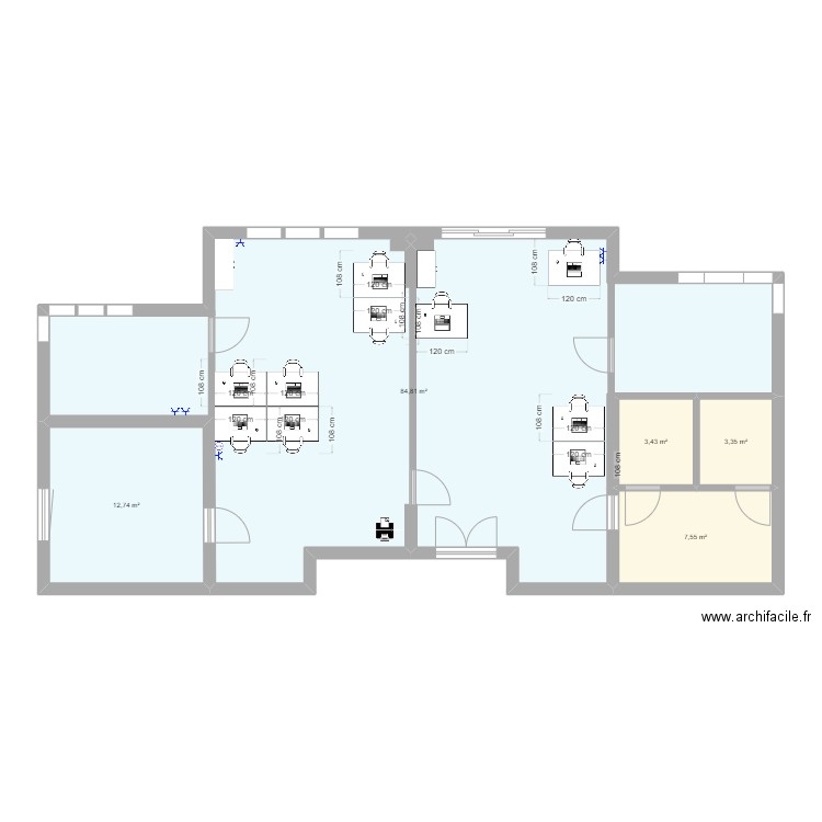 Val. Plan de 5 pièces et 112 m2