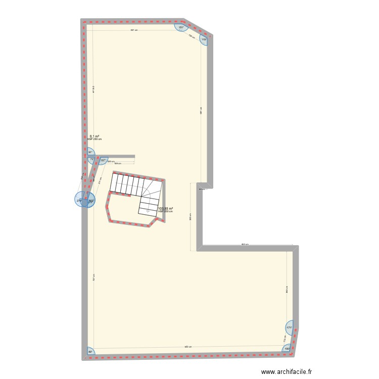 rossini. Plan de 2 pièces et 104 m2