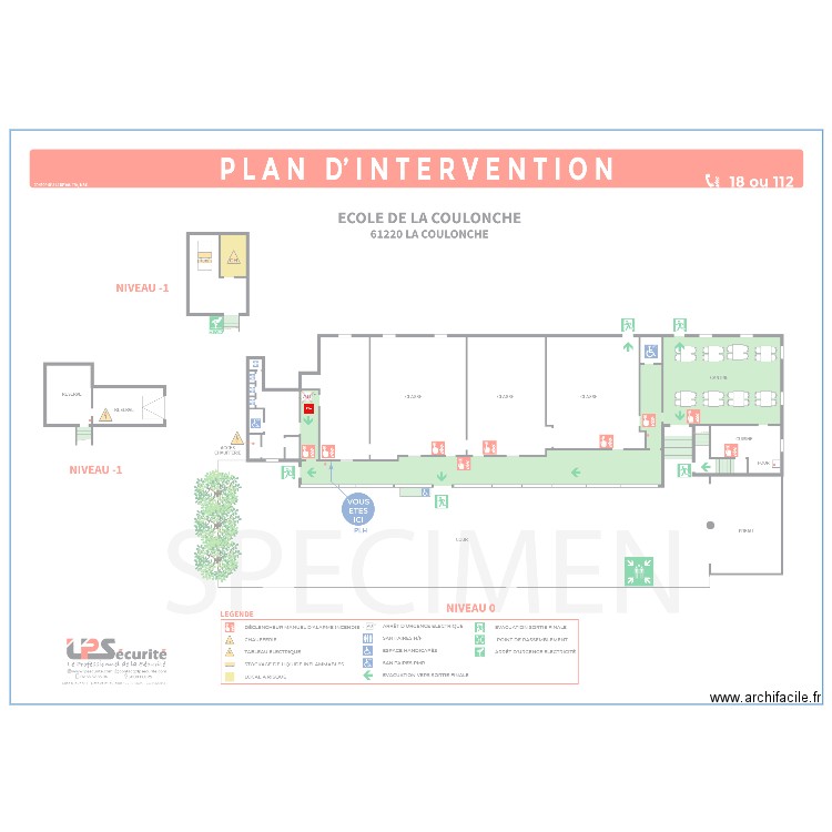 MODIF ECOLE DE LA COULONCHE. Plan de 0 pièce et 0 m2