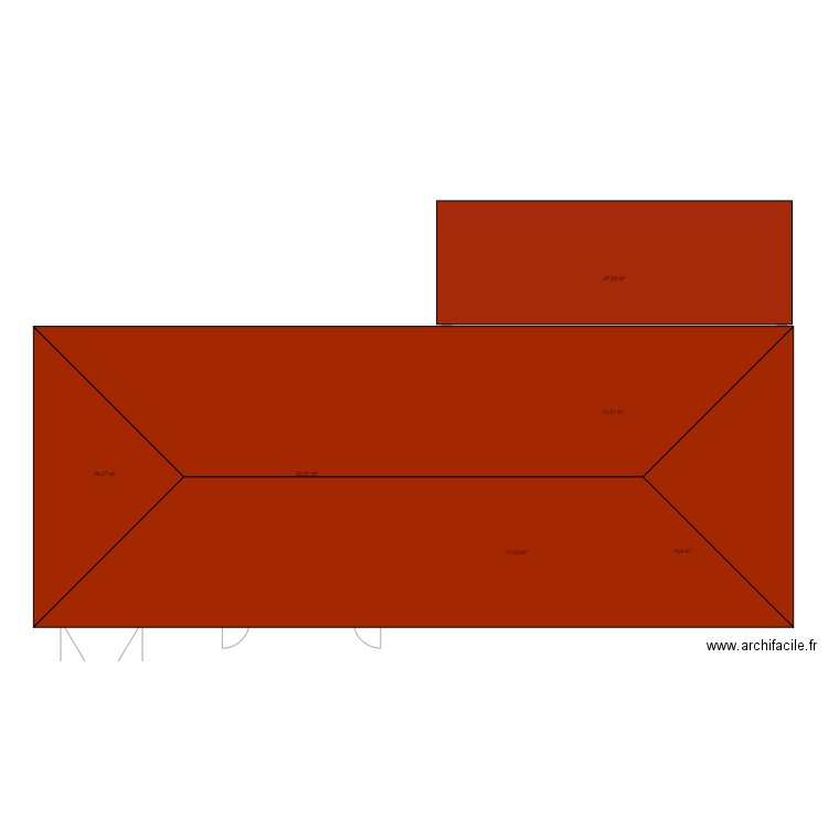 Maison. Plan de 6 pièces et 196 m2