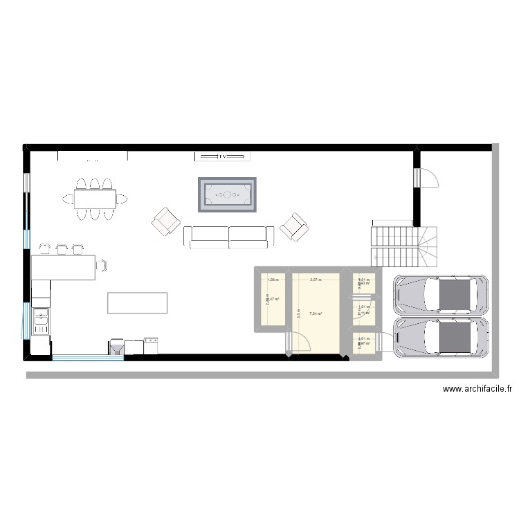 Nidito de amor Merida. Plan de 5 pièces et 13 m2