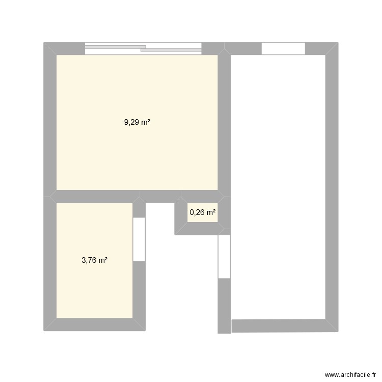 marguerite duras. Plan de 3 pièces et 13 m2