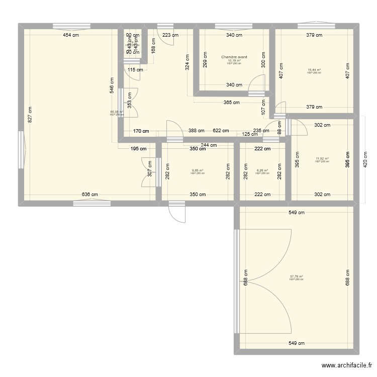 DECANT. Plan de 8 pièces et 159 m2