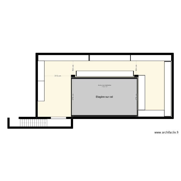 Saba V.2. Plan de 1 pièce et 118 m2