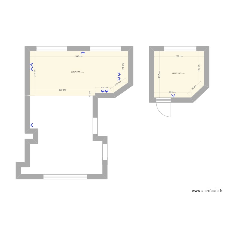 AF 476 - Appartement Woluwe. Plan de 2 pièces et 20 m2