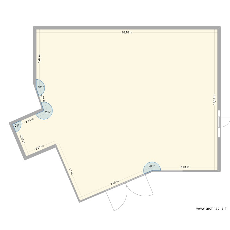 PLAN OUEST. Plan de 1 pièce et 229 m2