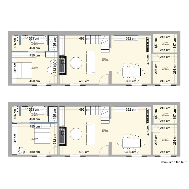 Buis - Chaumière. Plan de 10 pièces et 151 m2