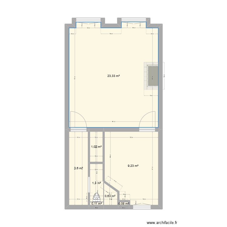 Bordeaux 6. Plan de 8 pièces et 39 m2