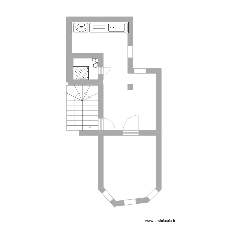 Henry 2. Plan de 1 pièce et 1 m2