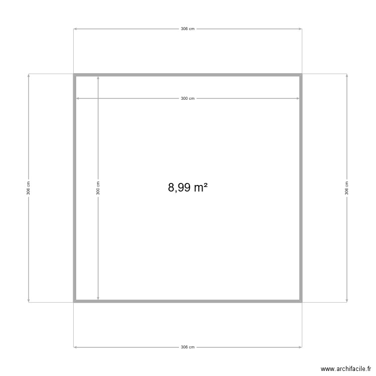 Terrain 900 m². Plan de 1 pièce et 9 m2