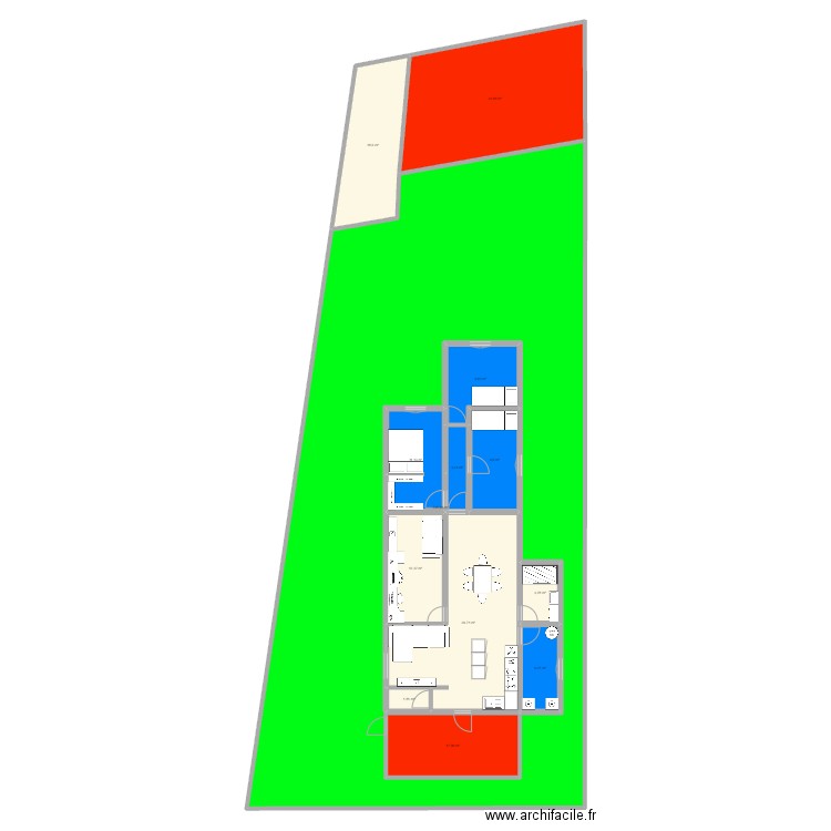 maison fini. Plan de 13 pièces et 552 m2