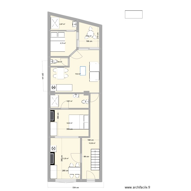 plan RDC 109 2 appart M. Plan de 9 pièces et 66 m2