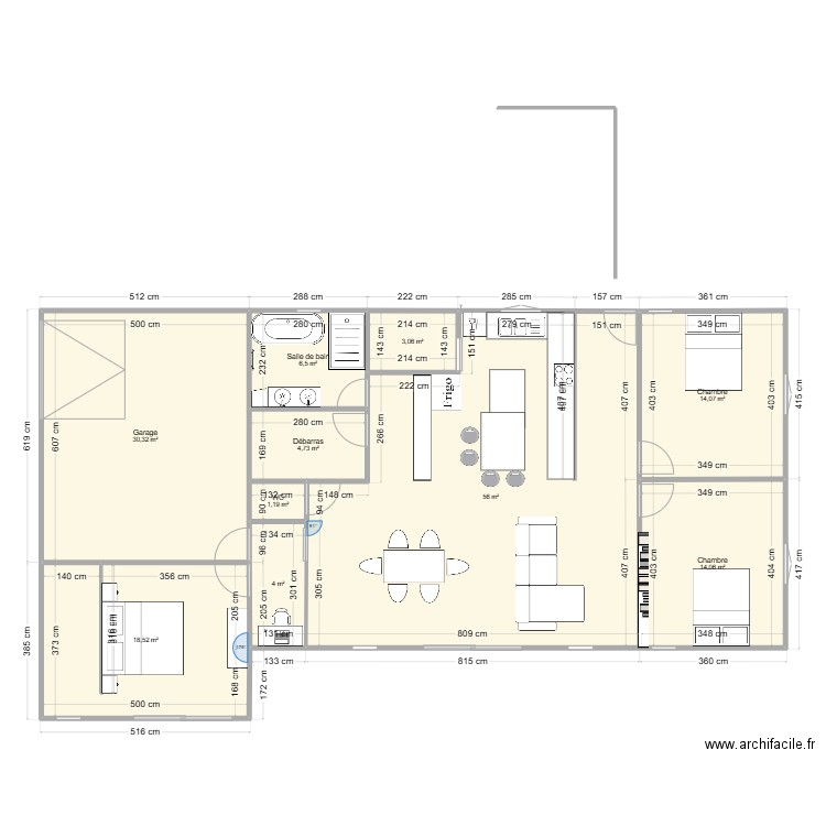 maison by jh. Plan de 10 pièces et 152 m2