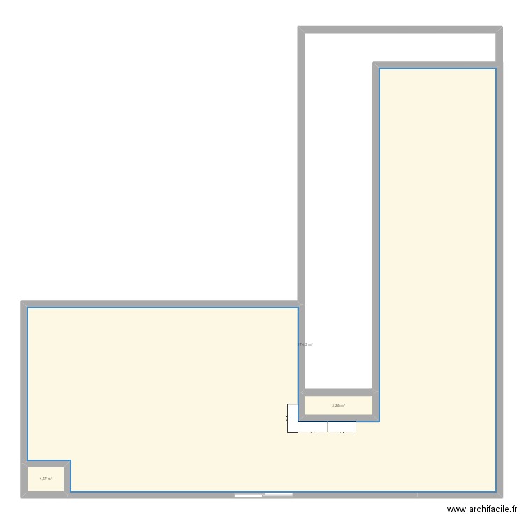 V&B marmande. Plan de 3 pièces et 178 m2