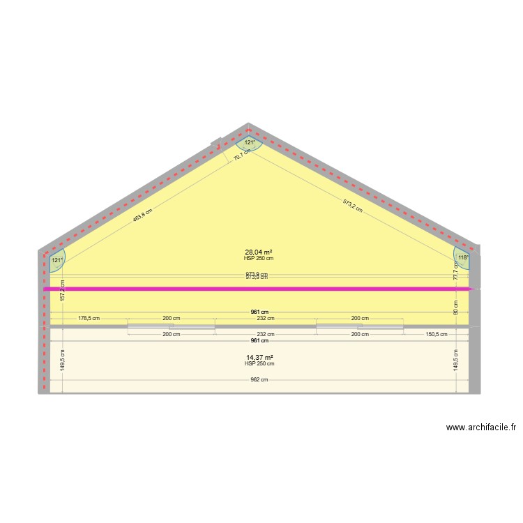 MODULE DE SEPARATION. Plan de 2 pièces et 42 m2