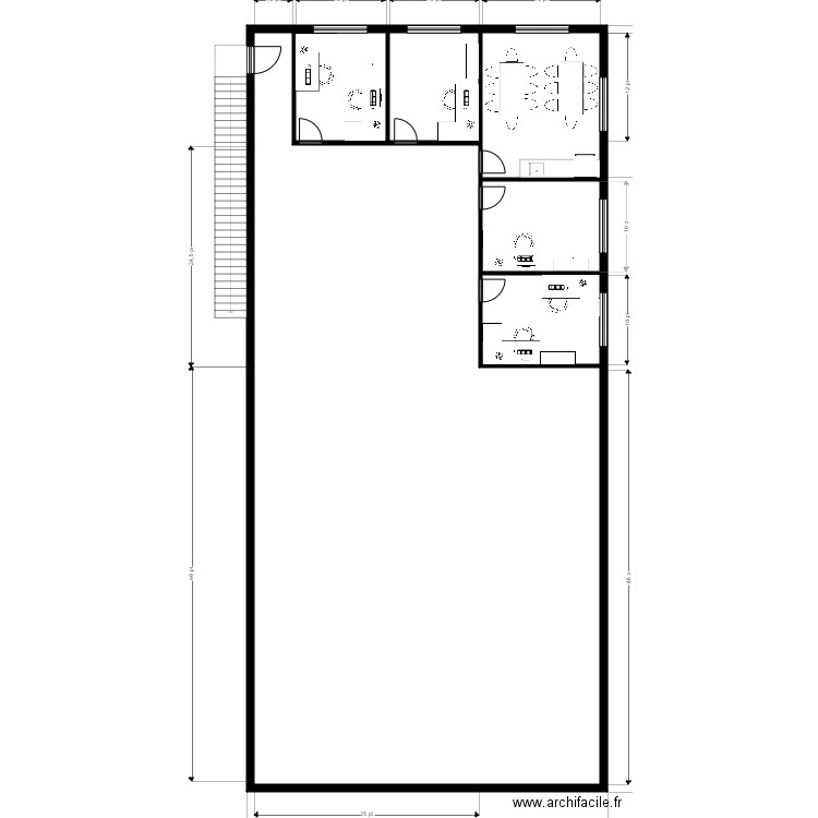 Boucher etage 1. Plan de 6 pièces et 293 m2