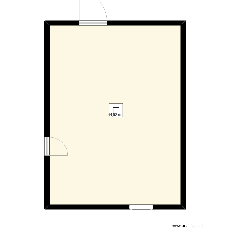 MAGSINE. Plan de 1 pièce et 45 m2