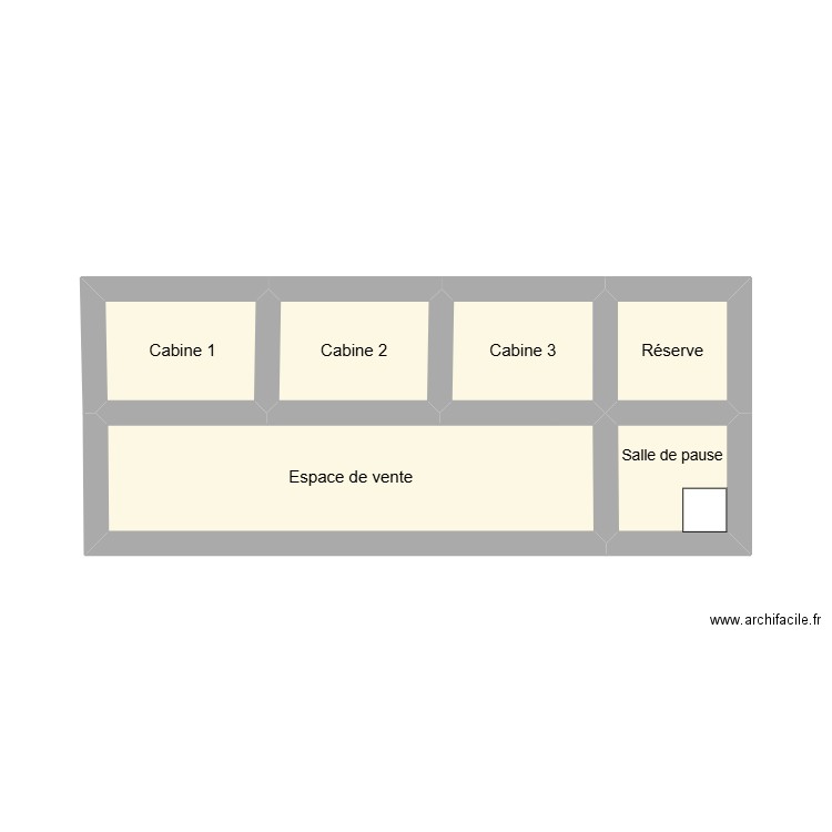 Institut Freya. Plan de 6 pièces et 14 m2