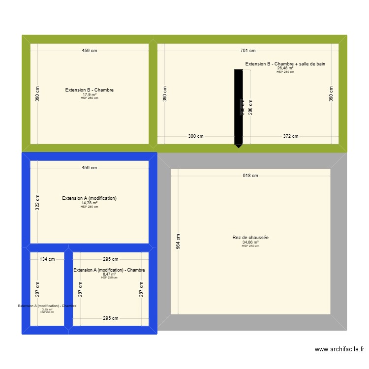 creuse. Plan de 6 pièces et 106 m2