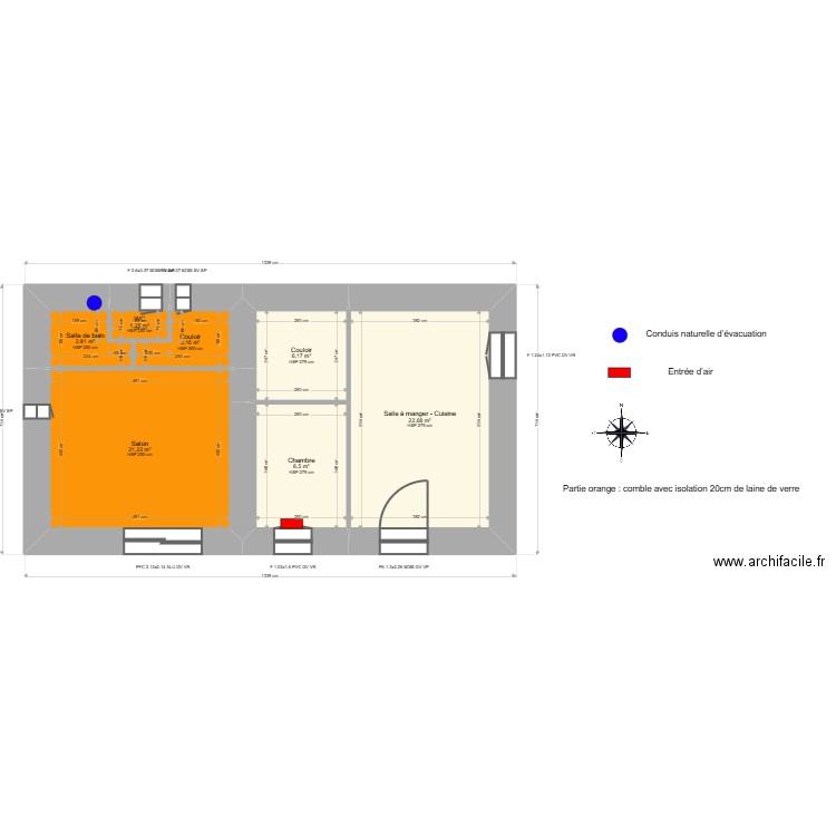 ML24017947. Plan de 7 pièces et 66 m2