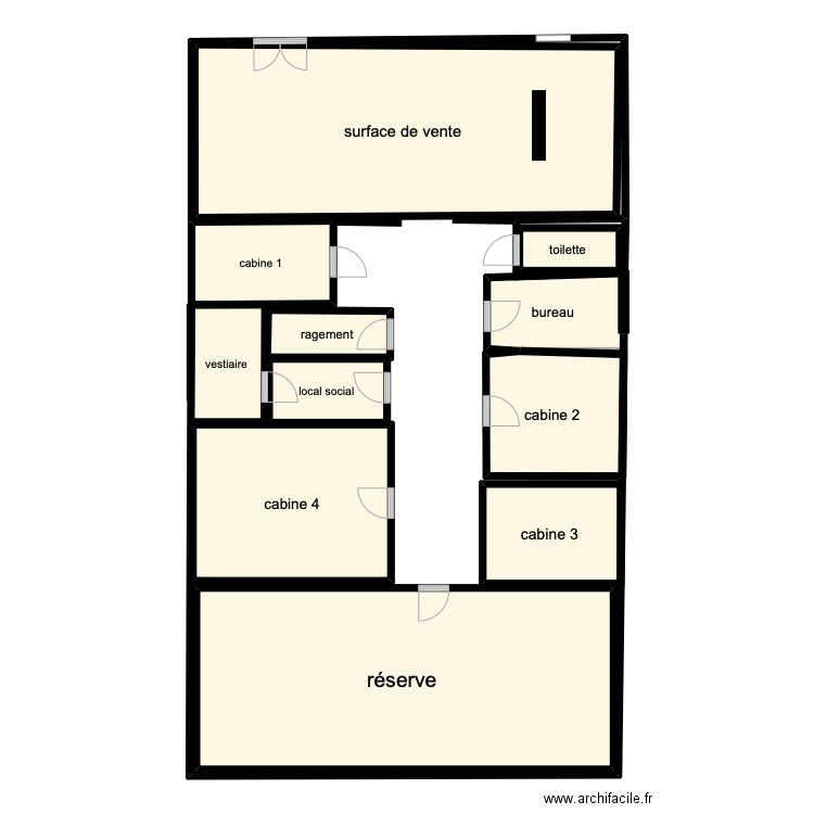 yves rocher . Plan de 11 pièces et 168 m2