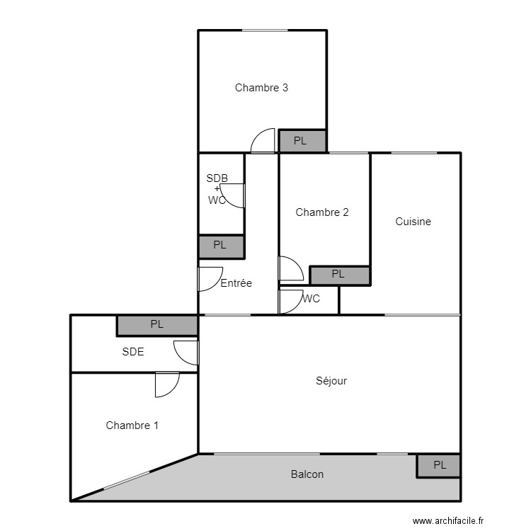 Plan MATTIEU . Plan de 15 pièces et 142 m2