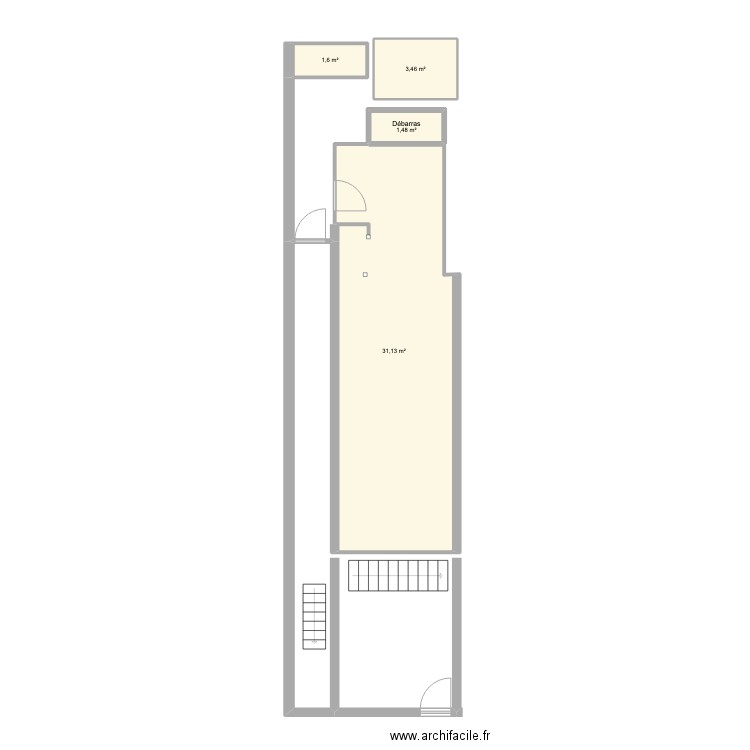 CANN 2. Plan de 4 pièces et 38 m2