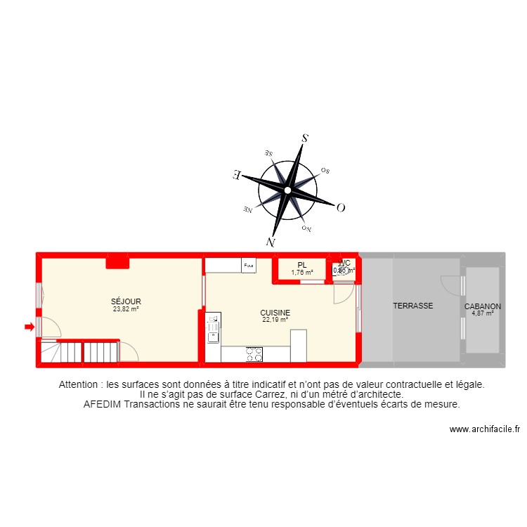 BI 21666 - . Plan de 33 pièces et 135 m2